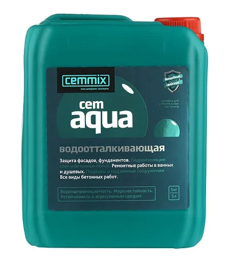 Добавка водоотталкивающая Cemmix CemAqua 5 л Добавка водоотталкивающая Cemmix CemAqua 5 л