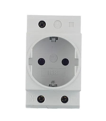 Розетка щитовая модульная IEK 220 В 16 А (MRD10-16/2160/2153) Розетка щитовая модульная IEK 220 В 16 А (MRD10-16/2160/2153)
