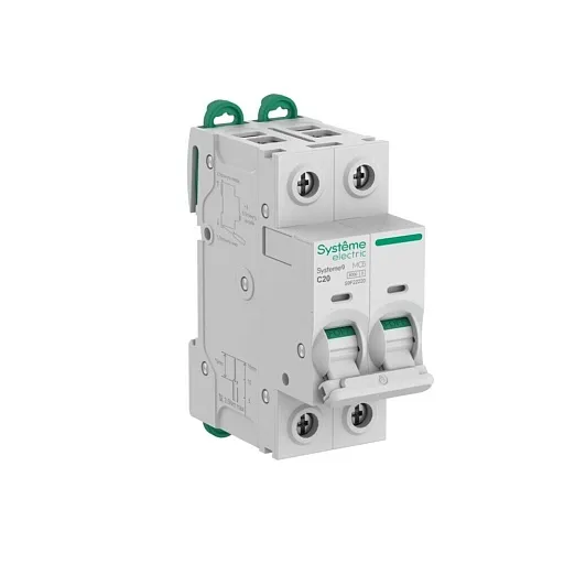 Автоматический выключатель модульный Systeme Electric Systeme9 2P 20А тип C 6 кА 400 В (S9F22220) Автоматический выключатель модульный Systeme Electric Systeme9 2P 20А тип C 6 кА 400 В (S9F22220)