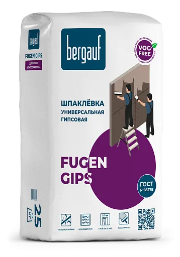 Шпаклевка Bergauf Fugen Gips 25 кг Шпаклевка Bergauf Fugen Gips 25 кг