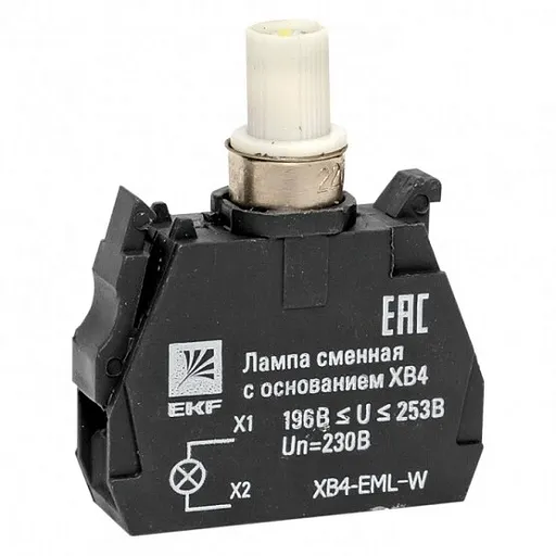 Лампа сменная EKF PROxima ХВ4 39х32х10 мм 230 В IP40 с основанием пластиковая белая (XB4-EML-W)