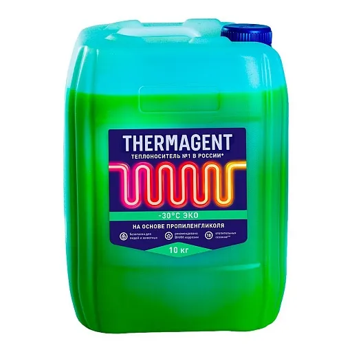 Теплоноситель Thermagent Eko -30 °С 10 кг на основе пропиленгликоля Теплоноситель Thermagent Eko -30 °С 10 кг на основе пропиленгликоля
