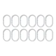 Кольца для штор Fora пластиковые прозрачные (12 шт.) (K12)