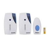 Звонок Rexant RX-5 (73-0050) беспроводной с кнопкой 32 мелодии белый две вызывные панели