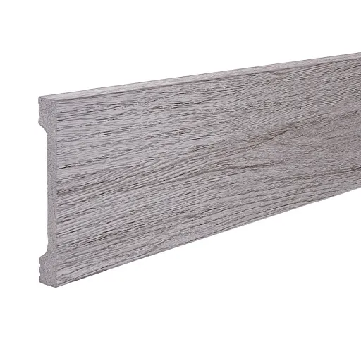 Плинтус экополимер напольный Grace PS Wood 80х11х2000 мм дуб серый туман (ТП10036781)