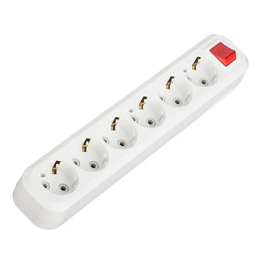 Колодка электрическая 6 розеток Makel 16 А 250 В 2,2 кВт с выключателем белая (MGP231) Колодка электрическая 6 розеток Makel 16 А 250 В 2,2 кВт с выключателем белая (MGP231)