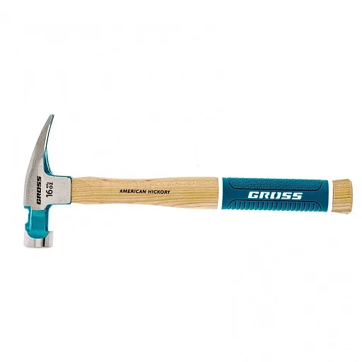 Молоток-гвоздодер Gross 450 г обрезиненная ручка (10418) Молоток-гвоздодер Gross 450 г обрезиненная ручка (10418)