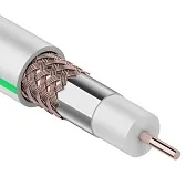 Кабель коаксиальный телевизионный SAT 703 1х6,8 мм экранированный CU PVC Proconnect белый Кабель коаксиальный телевизионный SAT 703 1х6,8 мм экранированный CU PVC Proconnect белый