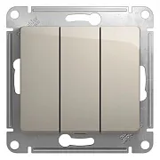Выключатель Systeme Electric Glossa трехклавишный встраиваемый молочный (GSL000931) Выключатель Systeme Electric Glossa трехклавишный встраиваемый молочный (GSL000931)