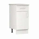 Кухонный модуль напольный 40х84х53,6 см Твэгги белый 1 полка/1 ящик Кухонный модуль напольный 40х84х53,6 см Твэгги белый 1 полка/1 ящик
