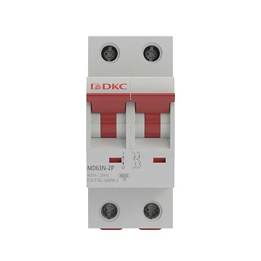 Автоматический выключатель модульный DKC Yon Max MD63N 2P 50А тип C 6 кА 400 В (MD63N-2PC50) Автоматический выключатель модульный DKC Yon Max MD63N 2P 50А тип C 6 кА 400 В (MD63N-2PC50)