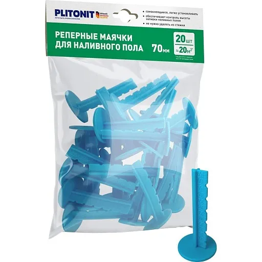Маячок реперный Plitonit самоклеящийся пластиковый (20 шт.) Маячок реперный Plitonit самоклеящийся пластиковый (20 шт.)