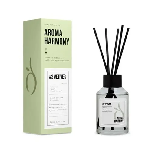 Аромадиффузор с палочками Aroma Harmony Nature №3 Vetiver 60 мл Аромадиффузор с палочками Aroma Harmony Nature №3 Vetiver 60 мл