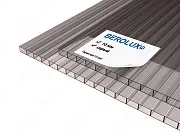 Сотовый поликарбонат BEROLUX 10 мм серый