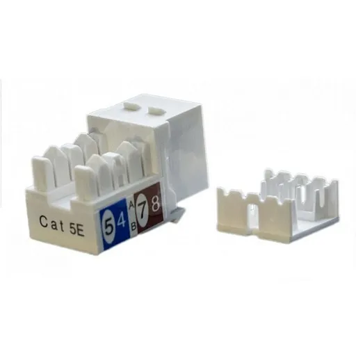 Переходник компьютерный Hyperline Keystone RJ45 8P8C CAT5e серый (432595)