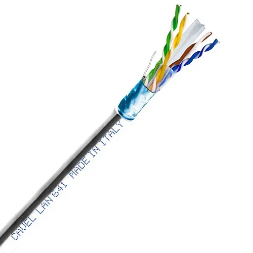 Интернет-кабель (витая пара) FTP CAT6 LAN 641 4х2х0,57 мм экранированный Cavel (200 м) Интернет-кабель (витая пара) FTP CAT6 LAN 641 4х2х0,57 мм экранированный Cavel (200 м)