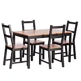 Обеденная группа антик черный стол и 4 стула Sonata Dining Set (21795) Обеденная группа антик черный стол и 4 стула Sonata Dining Set (21795)