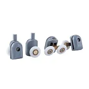 Комплект роликов для двери Iddis Optima Home d23 мм стекло 4 мм двойные/одинарные эксцентриковые серые