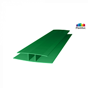 Соединительный неразъемный профиль для поликарбоната 6 мм зелёный
