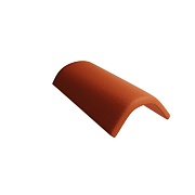 Черепица цементно-песчаная коньковая Kriastak Classik кирпично-красная 20х250х420 мм