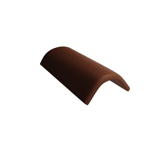 Черепица цементно-песчаная коньковая Kriastak Classik коричневая 20х250х420 мм