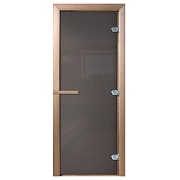 Дверь для бани и сауны стеклянная графит DoorWood Сумерки 690х1890 мм (DW03231)