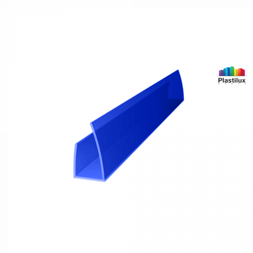 Торцевой профиль для поликарбоната 16 мм синий