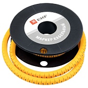 Маркеры кабельные (клипсы) EKF PROxima 3-4,2 мм цифра 1 желтые (1000 шт.) (plc-KM-2.5-1)