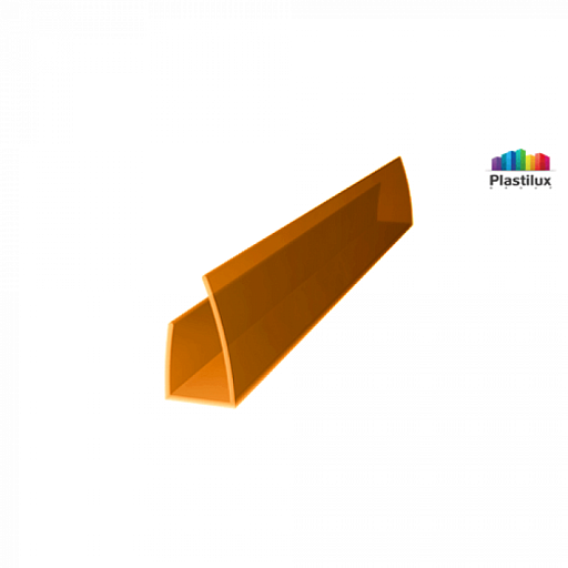 Торцевой профиль для поликарбоната 16 мм оранжевый