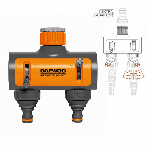 Разветвитель 3/4х1 для шланга Daewoo пластиковый (DWC 1225)