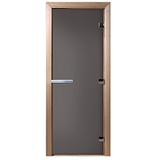 Дверь для бани и сауны стеклянная графит матовая DoorWood 690х1890 мм (DW02551)