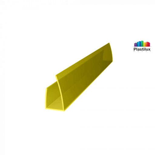 Торцевой профиль для поликарбоната 16 мм жёлтый